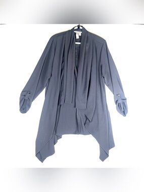 Misia Charcoal Gray Open-Front Cardigan